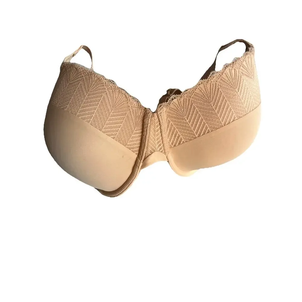 Bali Passion Comfort Back Smoothing Light Lift Lace Underwire Bra Ivory 34D